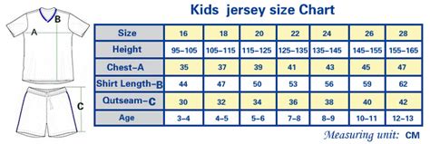 youth jersey sizes by age.